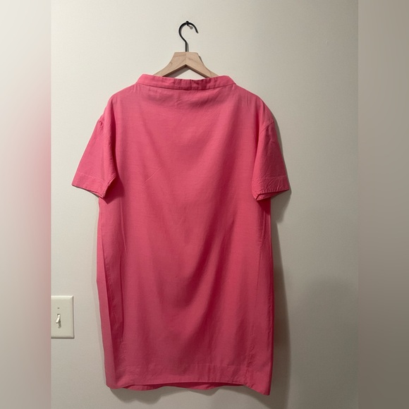 COS Coral Pink Mock Neck Casual Shift Dress Size 6 - Picture 6 of 8